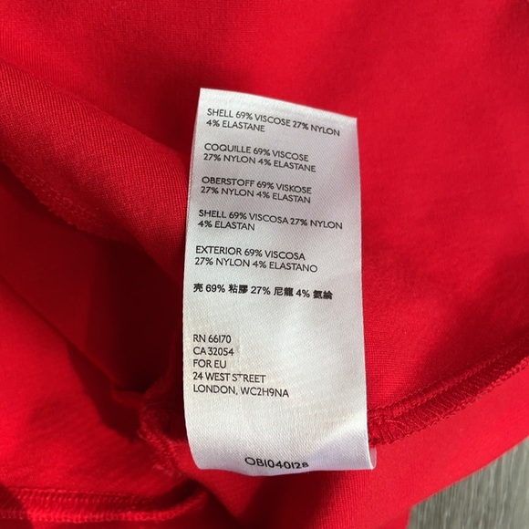 Anthropologie red mock neck peplum top size S - Picture 6 of 8